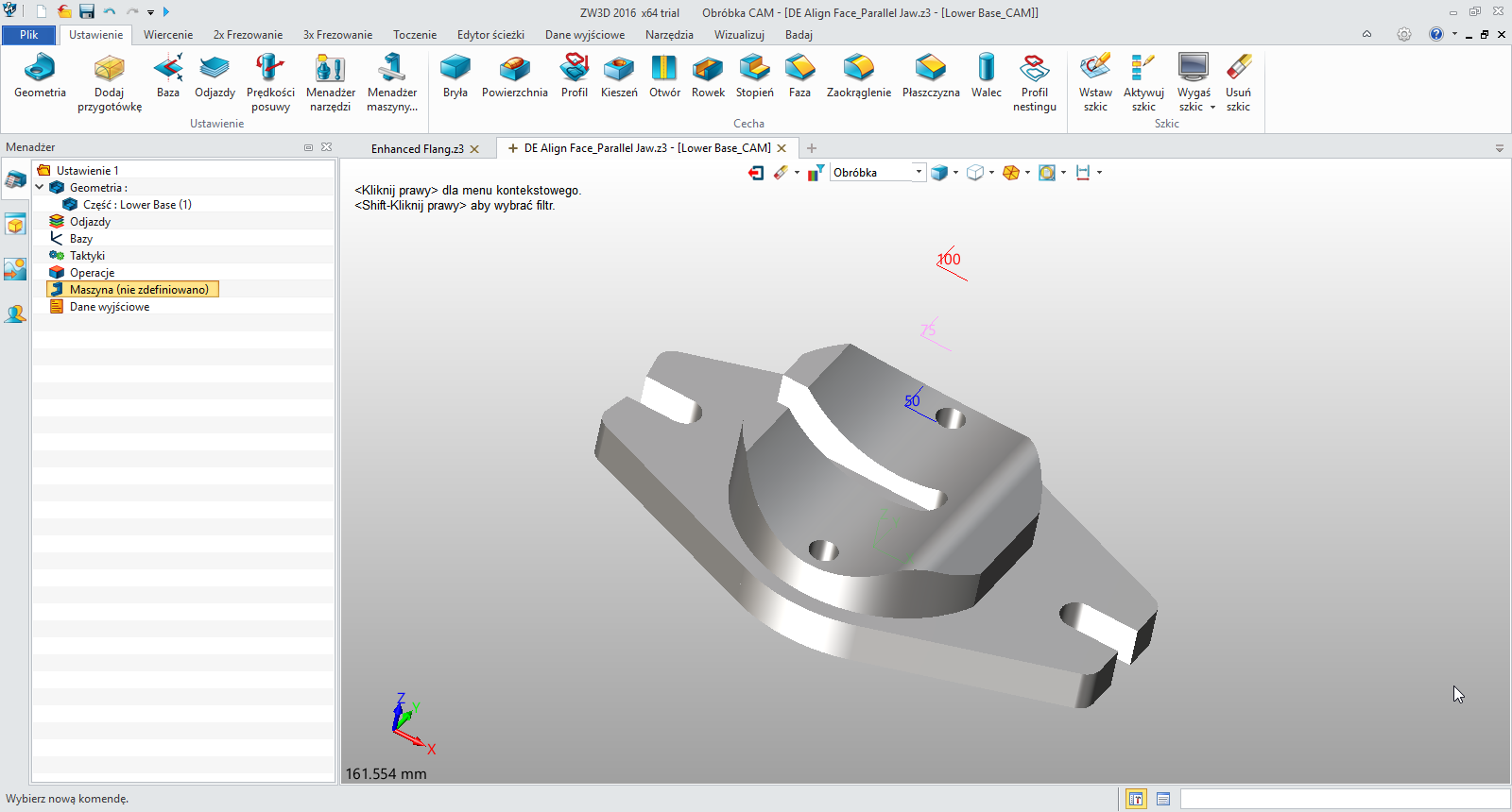 CAD_Ustawienie CAM_ZW3D